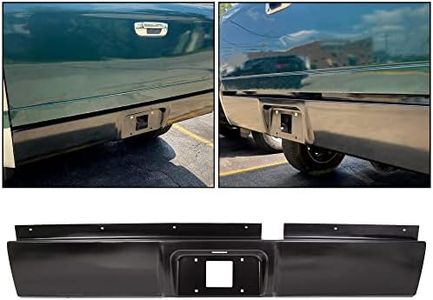 HECASA Rear Roll Pan Compatible with 2002-2008 Dodge Ram 1500/2003-2009 Ram 2500 3500 Full Size Pickup w/License Plate Part w/Light Kit Rollpan Steel Black