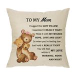 to My Mom Pillowcase Gift,Funny Mother's Day Mommy Mama Nana Pillow Cover for Birthday Christmas Mother Gift from Daughter from Son Cushion Cover 18"x 18"