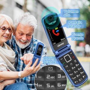 4G Senior Flip Phone – Unlocked Mobile, Blue