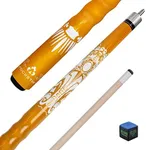 POCUSTIK 58" 2-Piece Pool Cue Stick Ergonomic Design,13mm Tip Professional Billiard Sticks Canadian Maple, Shoot Pool Stick for Men Women - Orange,20 Oz