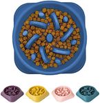 Fun Feeder Slow Bowl, Dog Slow Feeders Bowls Anti-Obesity&Choking&Overeating, Dog Puzzle Healthy Anti-Slip Lick Treat Bowls Dishes Maze Interactive Puzzle (Blue)