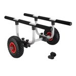Aluminium Transport Trolley for Kayaks, Canoes max. 90kg with ⌀ 26cm Tyres & adjustable Width
