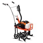 Crop10 78CC Tiller 4.5 HP Heavy Duty Powerful 4 Stroke Petrol Engine with High Carbon Steel Blades,Cultivator, Mini Rotavator, Weeder | Width 45CM, Depth 10CM | Ideal for All Types of Agricultural