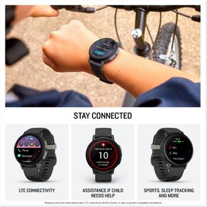Garmin Bounce 2 Kids LTE Smartwatch – Fitness Tracker, Grey, Swim-Friendly