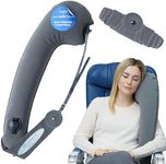 TRAVELREST Ultimate Inflatable Neck Support & Body Pillow - Airplane Pillow for Long Flight Comfort, Travel Essentials, Sleeping Accessories, Memory Foam, Headrest Support Seat for Car (Grey)