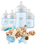 Philips Avent Natural Baby Bottle Blue Baby Gift Set With Snuggle, SCD838/04