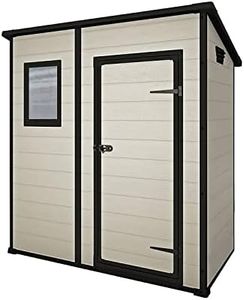 Keter 217367 - Caseta de jardín Exterior Manor Pent 6x4, Color Beige