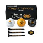 Horrible Balls Golf Birthday Gift Sets - 40th 50th 60th 70th - Perfect Novelty Golfing Present For Him or Her (50th Birthday)