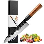 Japanese Chef Knife Gyuto Chef Knife - 8 Inch Professional Hand Forged Kitchen Chef Knife High Carbon Japanese AUS-8 Stainless Steel Chef Knife with Rosewood Handle & Gift Box …