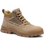 GUSAYEX Steel Toe Boots for Men - Indestructible High Top Work Shoes, Breathable Lightweight Safety Boots, Non-Slip for Industry Construction, Brown-3086, 9.5