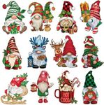 24 Pcs Christmas Gnome Wooden Hanging Ornaments,Gnome Wood Ornaments for Christmas Tree,Gnome Tree Decor Christmas Decoration