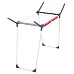 Leifheit Pegasus 150 Solid Slim Clothes Airer, Foldable Clothes Rack for Outdoor and Indoor, 15 m Capacity Clothes Rack, Compact and Sturdy Clothes Horse