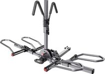 KYX Car Bike Rack 180lbs Max Load, Tow Hitch Bike Racks for E-Bike, 5" Fat Tire Bike, Folds Up Compactly, Tiltable Down, Double Anti-Swag System Bicycle Car Racks 2" Receiver for SUV, Truck, RV