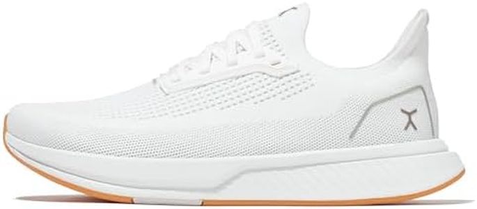 Flux Footwear Men’s and Women’s Adapt Runner Wide Toe-Box Natural Movement Shoes with Breathable Knit Upper & UltraFlex Midsole Lightweight Shoes for Running, Walking & Everyday Wear - White/Gum