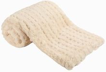 Kleitung Sherpa Baby Blanket for Girls Toddlers Fleece Fluffy Fuzzy Blanket for Baby,Soft Warm Cozy Fleece Blanket,Receiving Blanket for Infant Newborn 30x40inch (Waffle-Beige, 30 * 40)