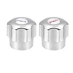 sourcing map Faucet Knob Handle 30mm Dia Universal Faucet Replacement Knob Silver Tone 2 Pcs