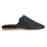 TOMS Women's Jade Mule, Black Metallic Suede/Faux Fur, 5.5 UK