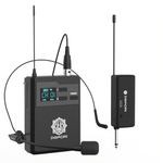 DIGIMORE Cordless Headset Mic | 3-Pin Mini XLR Port | 5Hrs Battery Life |150ft Range | <5ms Latency | 2400 MHz mic Ideal for Karaoke, Conferences, Stage, Weddings, Churches (D-341S)