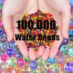 100000 Water Beads Rainbow Mix Color Water Gel Beads for Vases Filler, Floating Candles, Wedding Centerpiece, Christmas Decoration, Floral Arrangement, Home Decoration