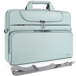 DOMISO 17 Inch Waterproof Laptop Bag Briefcase Shoulder Bag Notebook Bag Business for 17-17.3 Inch Notebook/Dell/Lenovo/Acer/HP/MSI/ASUS, Mint Green