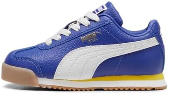 PUMA Unisex-Child Roma Sneaker, Lapis Lazuli-Fresh Pear, 6 Big Kid