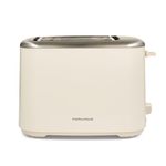 Morphy Richards Equip 2 Slice Toaster, Defrost and Reheat, Browning Controls, Variable Wide Slots, Removable Crumb Tray, Stainless Steel,800W, Cream, 222065