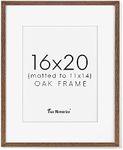 16x20 Picture Frame, Solid Oak Wood