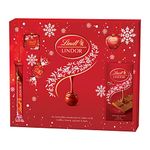 Lindt Lindor Milk Chocolate Christmas Selection Box | Medium 234g | Contains Milk Chocolate Truffles, Hearts, Squares and Bars with a Smooth Melting Filling | Gift Present for Him and Her