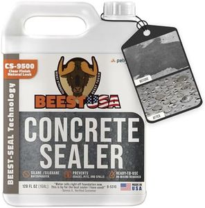 BEEST Concrete Sealer Outdoor - Driveway Sealer, Silane/Siloxane Patio Paver Sealer, Stone Sealer Outdoor & Brick Sealer Exterior Concrete Sealant, Clear Natural Finish CS-9500