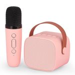 IROO Karaoke Machine for Kids, Portable Bluetooth Speaker with Wireless Microphone, Music Player Toys Gift for Boys Girls 4, 5, 6, 7, 8, 9, 10 +Year Old Birthday Christmas Party Home(Pink Color)