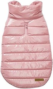 Blueberry Pet Doudoune confortable et confortable, coupe-vent, légère, matelassée, pour l'automne et l'hiver, rose mauve, longueur du dos : 61 cm, taille 50, manteau chaud pour grands chiens