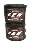 LEW Mexican Style Boxing Cotton Elastic Hand and Wrist Support Hand Wraps (Black, 108")