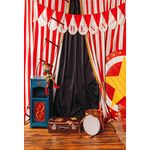 YongFoto 8x10ft Vinyl Circus Themed Photography Backdrop Circus Carnival Arena Banner Big Top Ladder Wood Floor Photo Background Baby Kids Boy Girl Birthday Party Video Shoot Studio Props