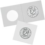 Bcw Products - 100 2x2 Cardboard Coin Holders HALF DOLLARS - Just fold and Staple by BCW