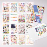 colortouch Scrapbook Stickers, Sticker Set for Children, Adults, Kids, Girls, Cute Stickers Pack 1000 Pcs, Sticker Book, Bullet Journal Stickers Album for Laptop, Planner, Calendar, Collection