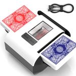 NTHREEAUTO Automatic Card Shuffler Machine – 2 Deck Electric Shuffling with Auto & Manual Modes, 2000mAh Rechargeable Battery, Low Noise Playing Card Shuffler for UNO, Poker & Family Games