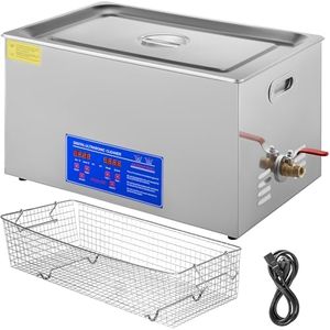 Uargd 22L Industrial Ultrasonic Cleaner with Digital Timer and Heater, 40kHz Frequency, 110V, Designed for Effective Cleaning of Tools, Industrial Components, and Metal Equipment