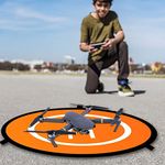 TSLBW 75cm Drone Landing Pad Universal Waterproof Portable Fast-Foldable Landing Mat Drone Accessorie Drone Helipad for All DJI Drones FPV/Spark/Mavic Pro Inspire 2/1 3DR Solo Phantom 2/3/4 Pro