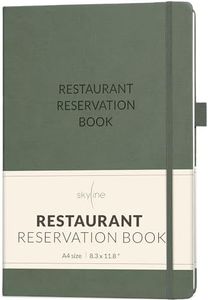 Skyline Restaurant Reservation Book – Undated Dinner Table Reservations Book – Guest & Server Book 2024 – Restaurant Supplies (Cypress)