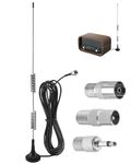 DAB Radio Aerial for HIFI System Indoor FM Radios Antenna with 3M Extension Cable Digital & Magnetic Base for 75 Ohm Tuner Stereo Amplifier TV AV Audio Vedio Home Cinema Systems Receiver