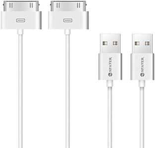 iPhone 4s Cable, 30-Pin USB Sync and Charging Data Cable for iPhone 4/4S/3G/3GS, iPad 1/2/3, and iPod (5'/1.5 Meter) - Pack of 2