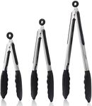 iNeibo Kitchen Tongs Set of 3,7”,9”