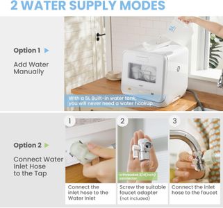 COMFEE Tabletop Dishwasher – Compact White Countertop Dishwasher