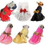 Kitty & The Woof Gang Cute Princess Dog Dress | Pet Apparel | Dress for Small Medium Large Dog | Puppy Dress Birthday | Cat Dress | Dog Gown | Dog Skirt | Festive/Wedding/Party Outfit XS-10 Inch