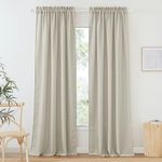 RYB HOME Linen Flax Curtains 84 Inc