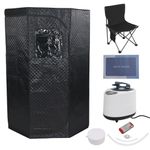 Portable Sauna Steam Tent for Home Use, Portable Steam Sauna, Full Body Sauna Tent Steam Room, Steamer, Foldable Sauna Chair, Sweat Tent, with 3L Steamer Generator, for Therapy Detox Slimming