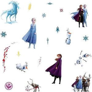 RoomMates RMK4075SCS Frozen II Peel and Stick Wall Decals, 1.86" x 1.87" x 7.12" x 12.72 ", Blue. White, Purple