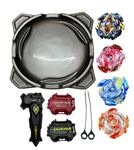 Bestie Toys 4D Metal Fusion Clash of Tornado Speed Top Stadium Battle with 4 top &2 Launchers(Multicolor Color Stadium As per Stock) (Big Stadium with Tops)
