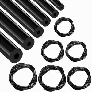 ZAVOOS 6 Pieces Silicone Vacuum Hose Automotive, 1/8" 5/32" 3/16" 1/4" 5/16" 3/8" High Performance Vacuum Lines Kit, 5 Ft High Temp Silicone Tubing for Water Air Transfer, Vehicle Radiator