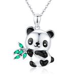 Panda Necklace for Women 925 Silver Panda Pendant Cute Animal Jewellery Gifts for Girls Kids